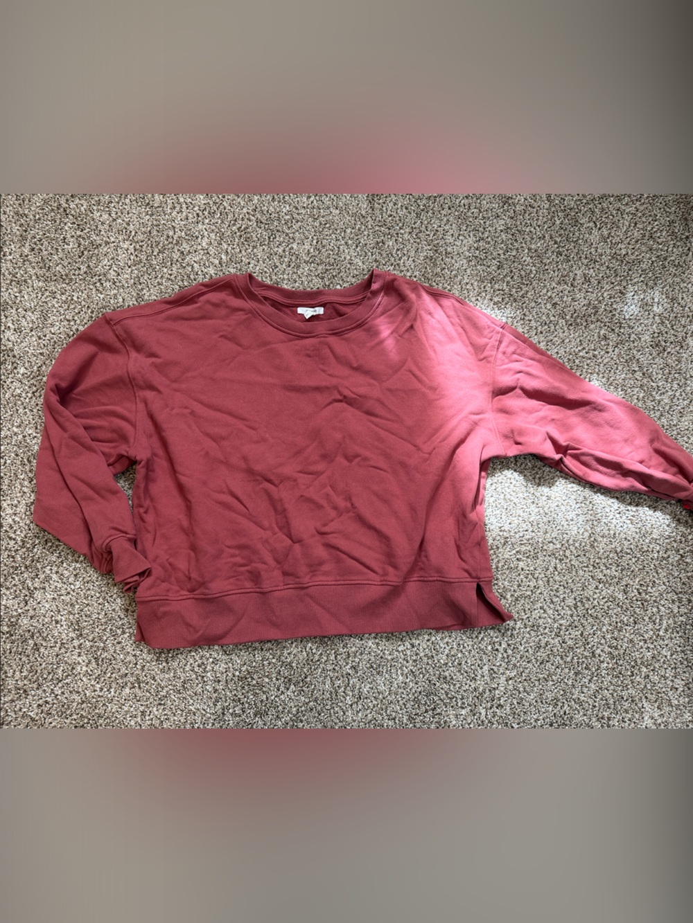 Maurices Women's Cropped Crewneck Sweatshirt - Rosewood